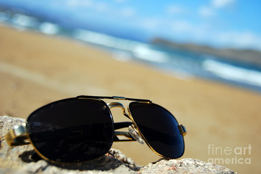 Cool shades on beach Photograph by Antony McAulay
