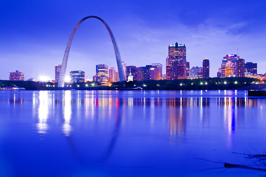 St. Louis, Missouri, Retro Skyline, Art & Giclee Prints