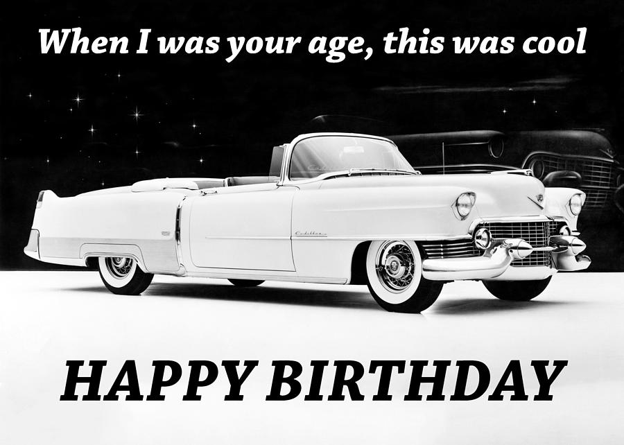 Cool Vintage Car Birthday Greeting Card Photograph by Communique Cards