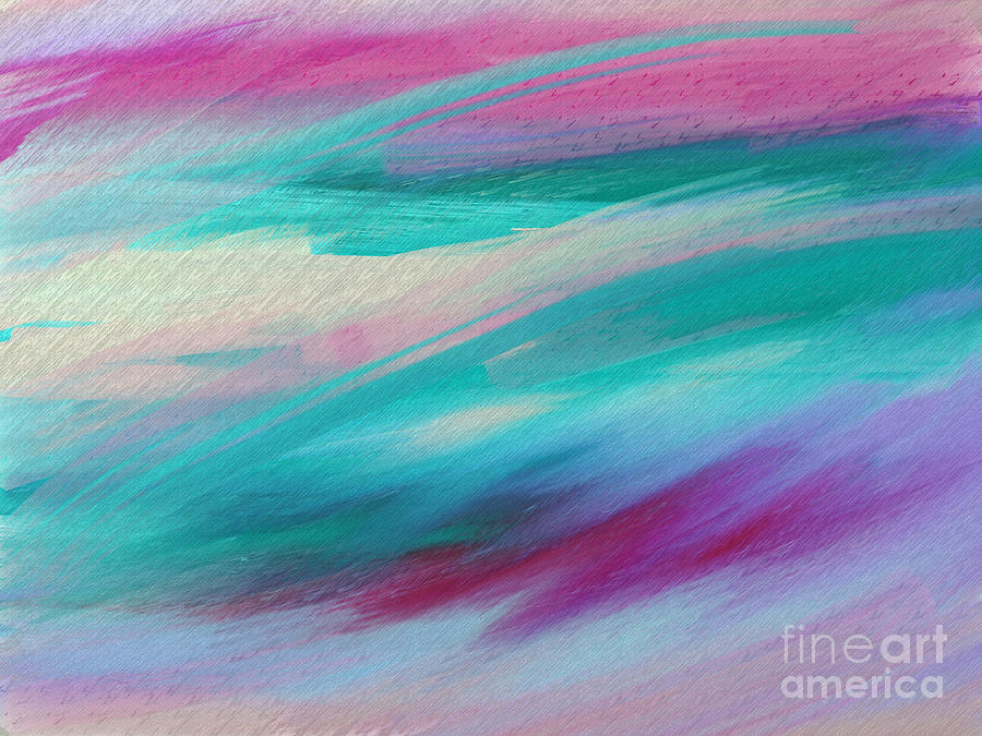 Cool Waves - Abstract - Digital Painting Digital Art by Andee Design