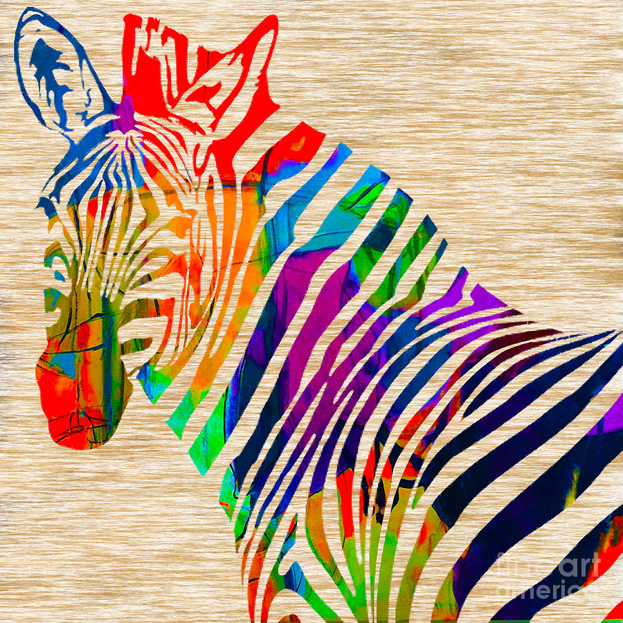 Cool Zebra Mixed Media by Marvin Blaine