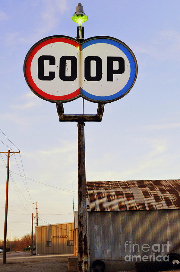 Sign Photograph - Co-op by Anjanette Douglas