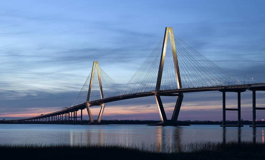 Cooper River Bridge in Charleston SC Photograph by AdShooter