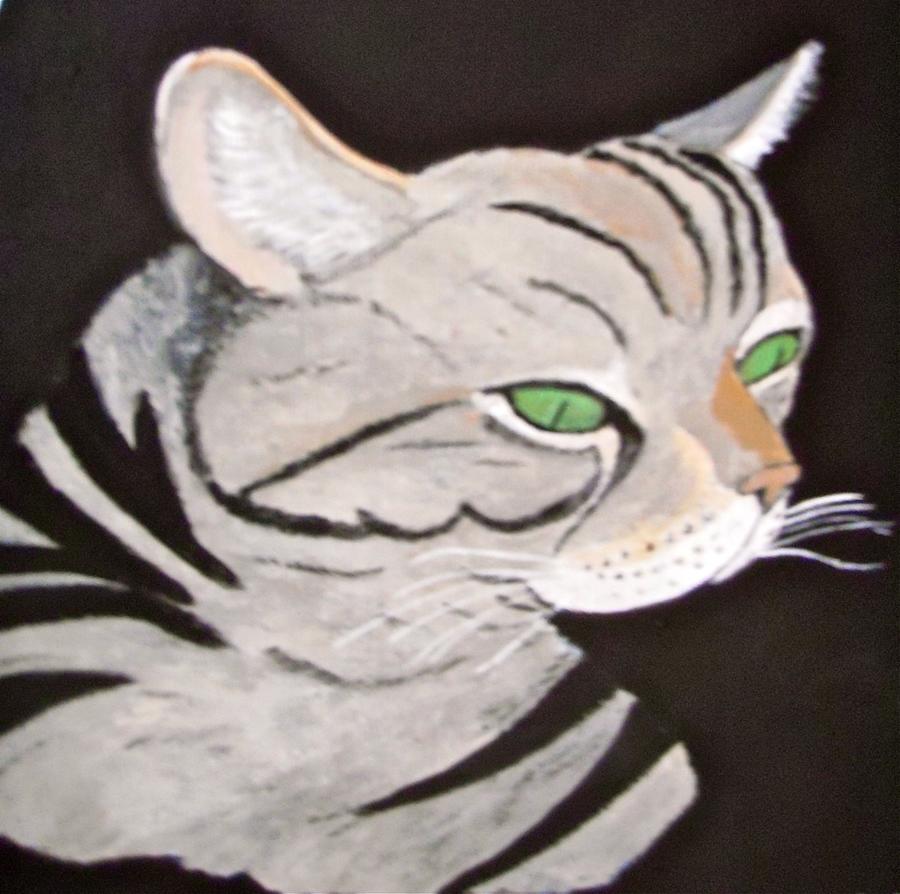 Cat Painting - Cooper by Stephanie Moore