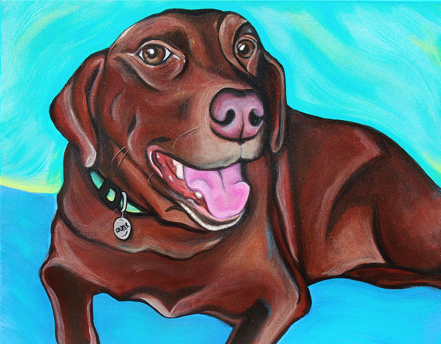 Labrador Retriever Painting - Cooper the Chocolate Lab by Lauren Elizabeth