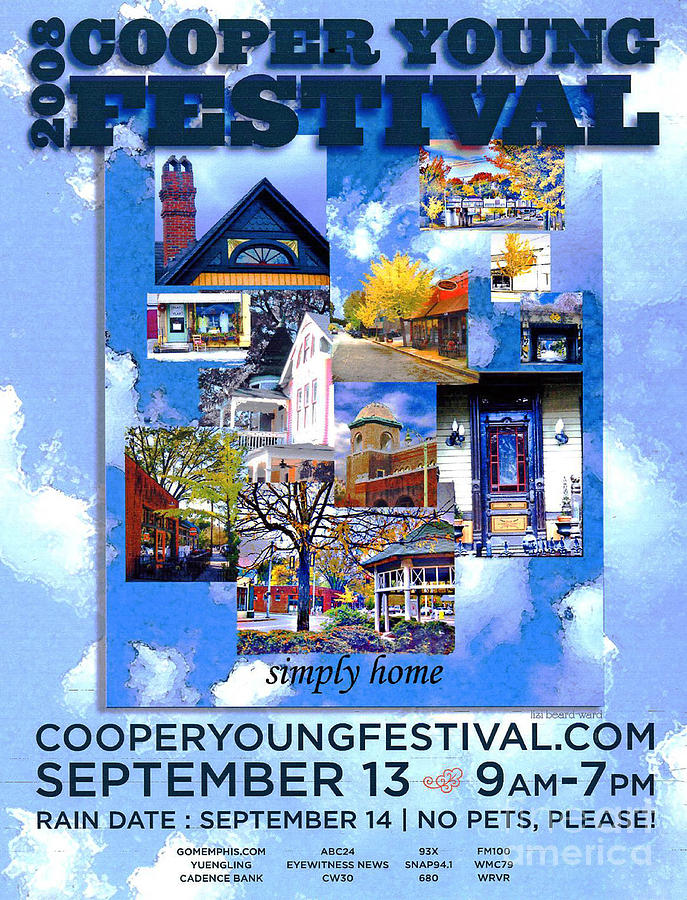 Cooper Young Festival Poster 2008 Digital Art by Lizi Beard-Ward