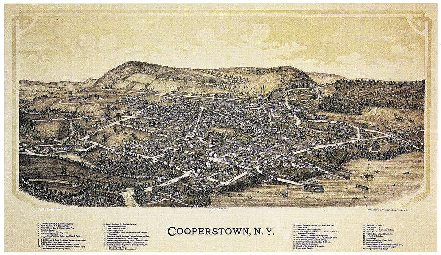 Cooperstown Map, 1890 by Granger