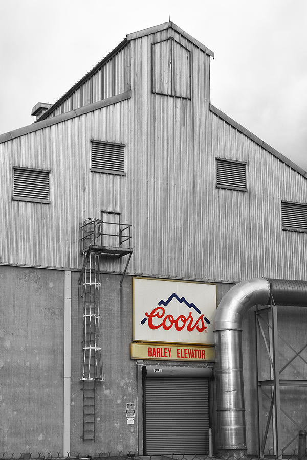 Black And White Photograph - Coors Barley Elevator 2 BW Color by James BO Insogna