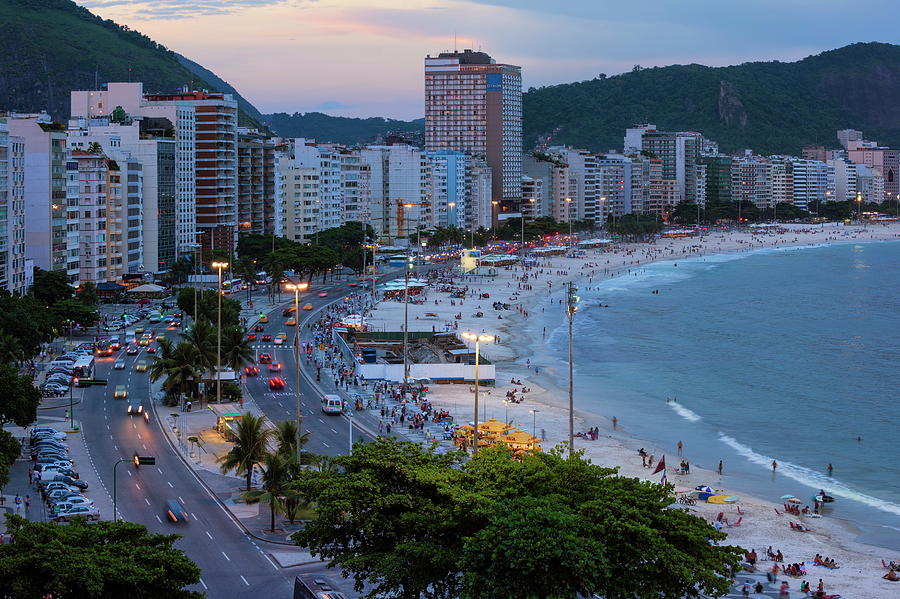 Copacabana At Night, Rio De Janeiro by Gabrielle & Michel Therin-weise ...