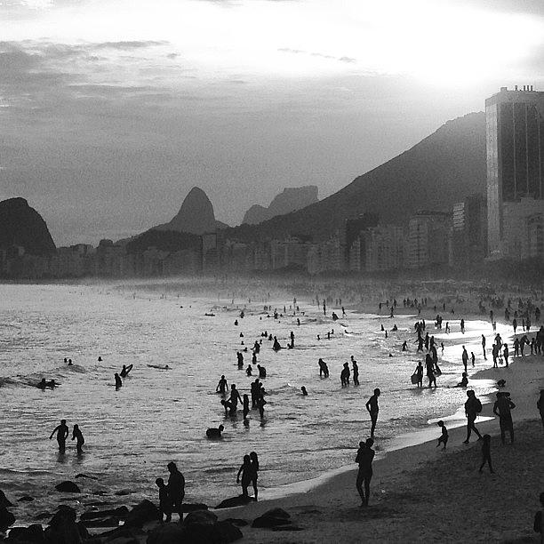 Beach Photograph - #copacabana #view by Tiago Sales Moreira