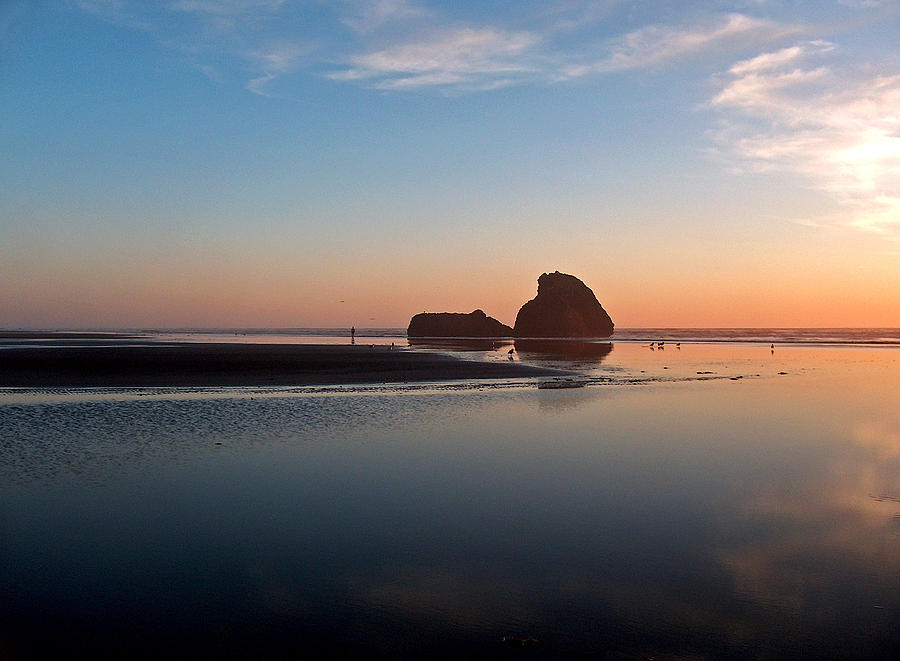 Copalis Rock At Sunset Photograph