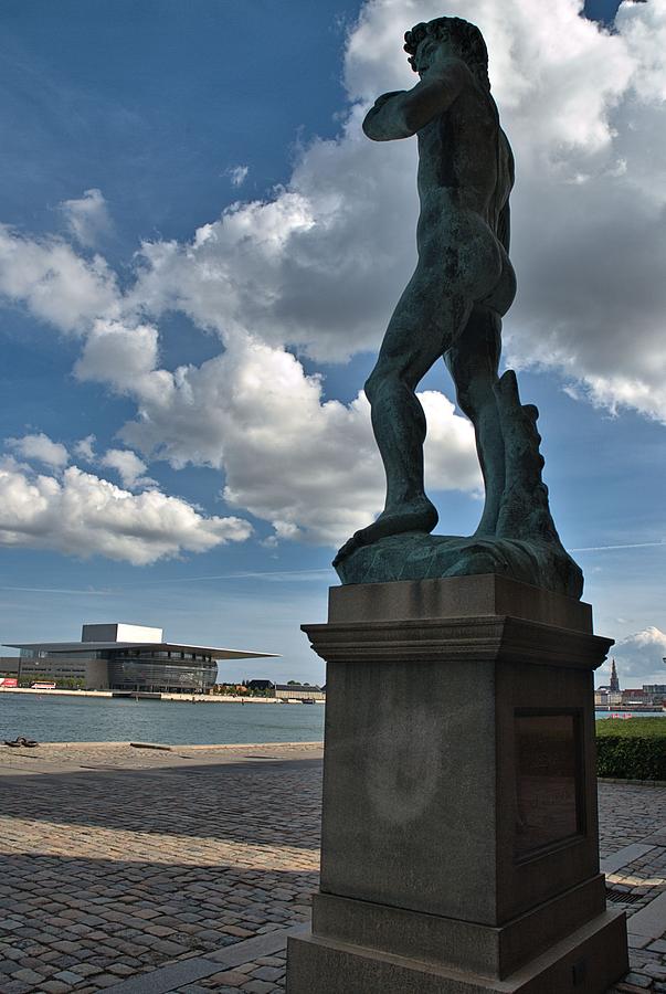 Copenhagen Opera House and Copy of David Photograph by Steven Richman