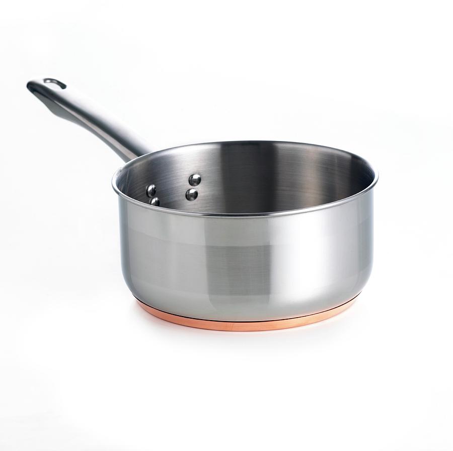 Pan Photograph - Copper-based Saucepan by Science Photo Library