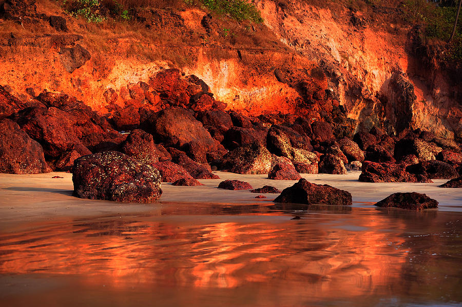 Copper Beach. Bagmalo.Goa Photograph by Jenny Rainbow