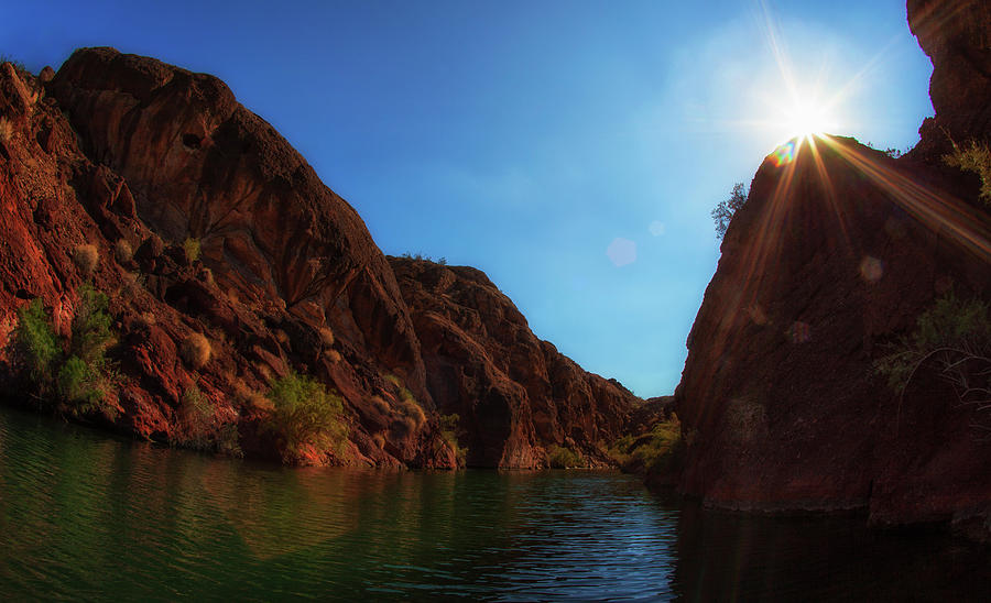 Copper Canyon With Lens Flare Photograph by Susangaryphotography