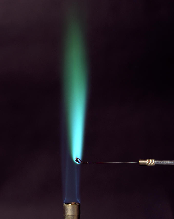 Copper Flame Test Photograph by David Taylor/science Photo Library