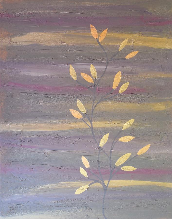 Copper Leaves Painting by Kate McTavish