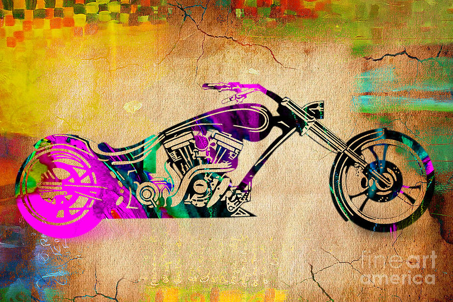Motorcycle Mixed Media - Copper by Marvin Blaine
