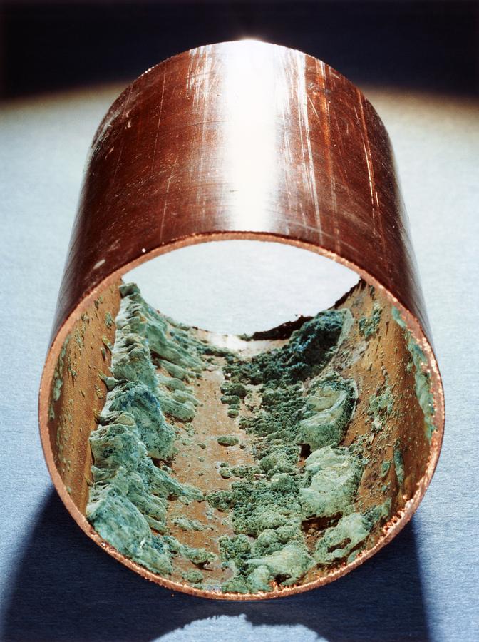 Copper Pipe Deposits Photograph by Science Photo Library