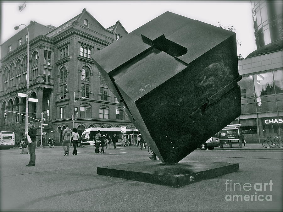 New York City Photograph - Copper Union Cube by Maritza Melendez