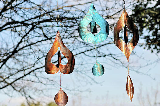 Copper Wind Dancers Sculpture by Rick Hewiwtt