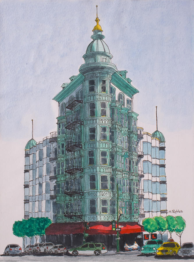Coppola Bldg San Francisco Painting by Mike Robles