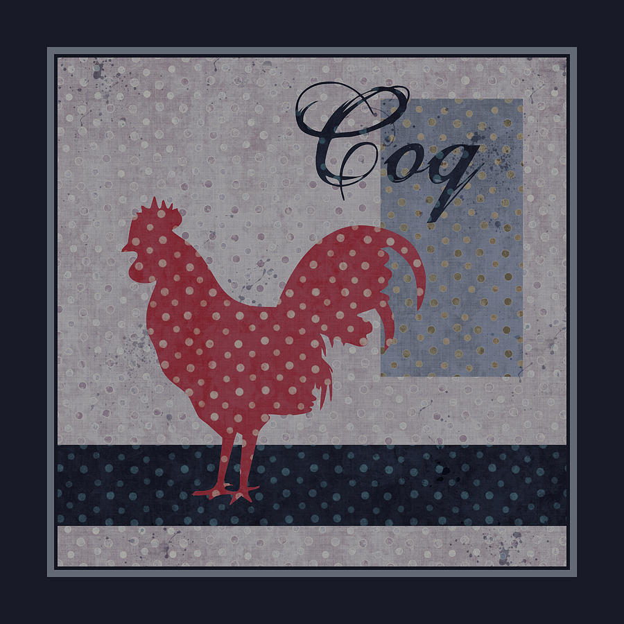 Rooster Digital Art - Coq Art - 01afr02 by Variance Collections
