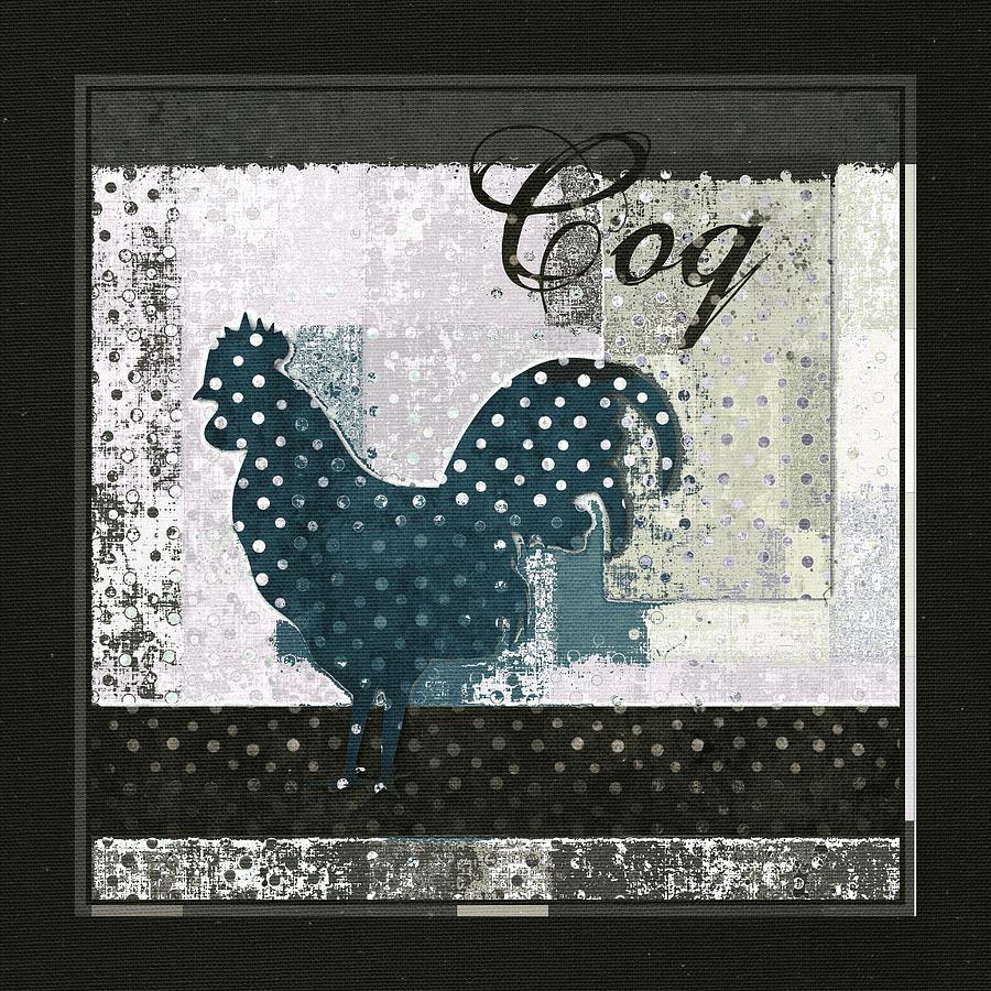 Rooster Digital Art - Coq Art - 01vb2-j049088094-09t by Variance Collections