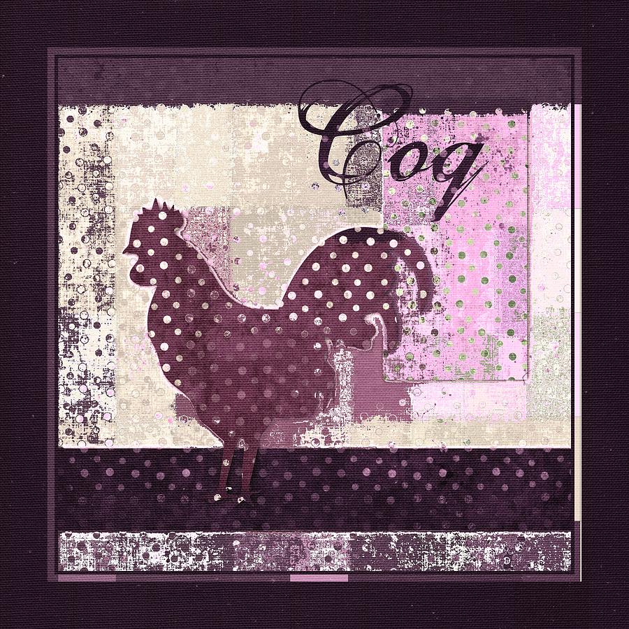 Rooster Digital Art - Coq Art - 01vb2-j049088094-c03a by Variance Collections