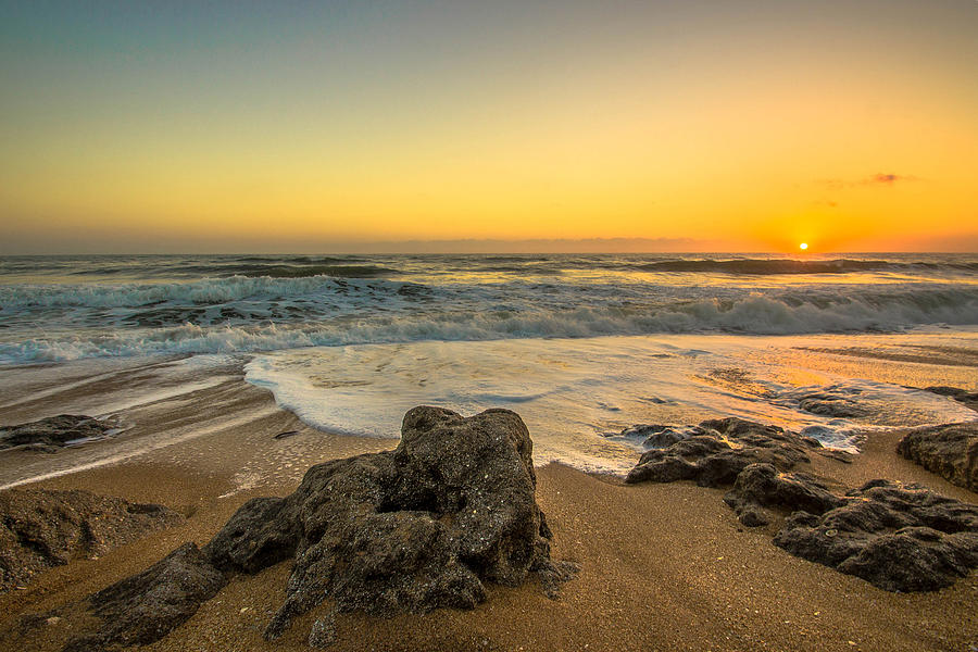 Coquina Rocks Sunrise II Photograph by Danny Mongosa