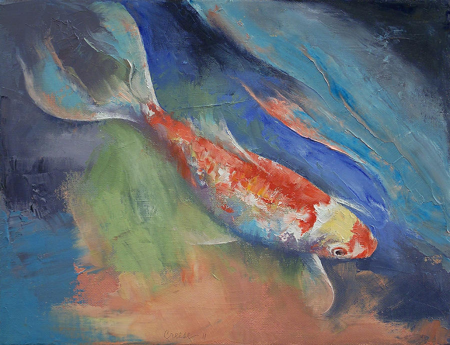Coral and Moonstone Painting by Michael Creese