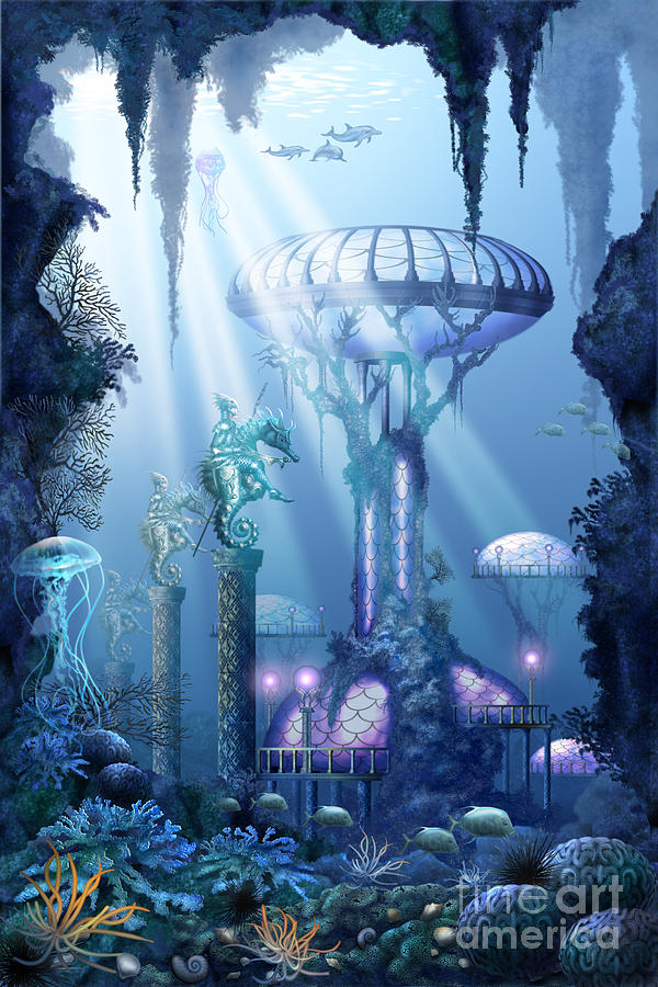 Fantasy Digital Art - Coral city   by MGL Meiklejohn Graphics Licensing