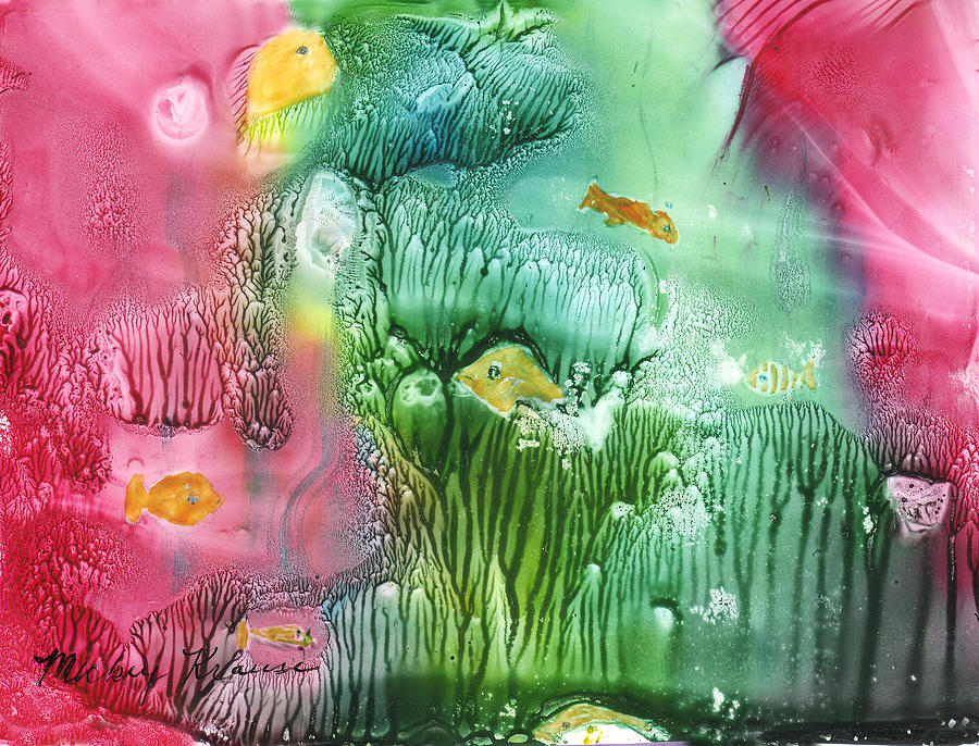 Coral Fishies Painting by Mickey Krause