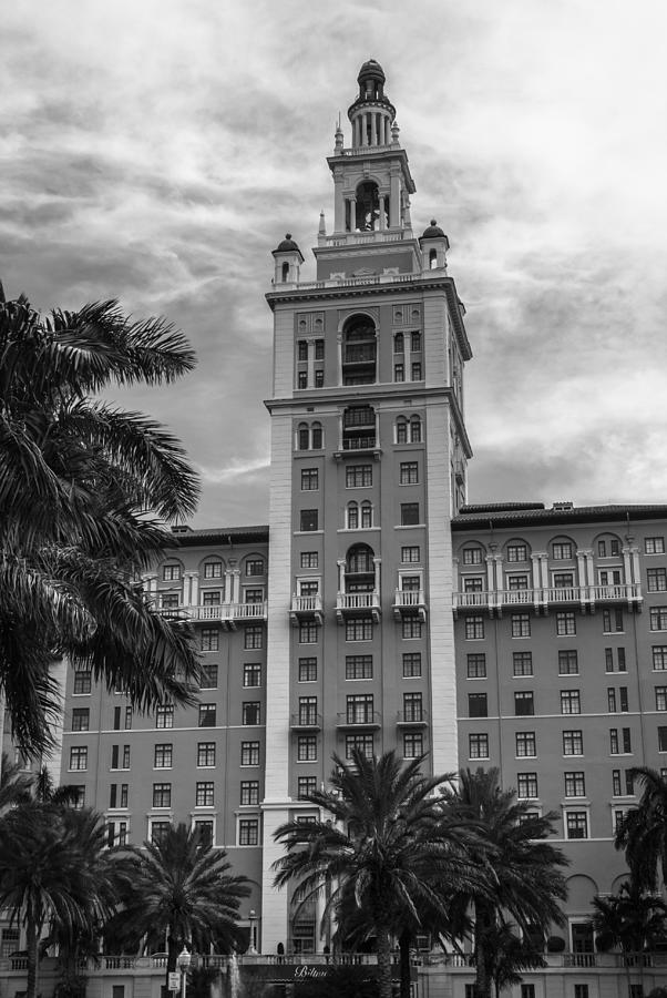 Coral Gables Biltmore Hotel In Black And White Photograph