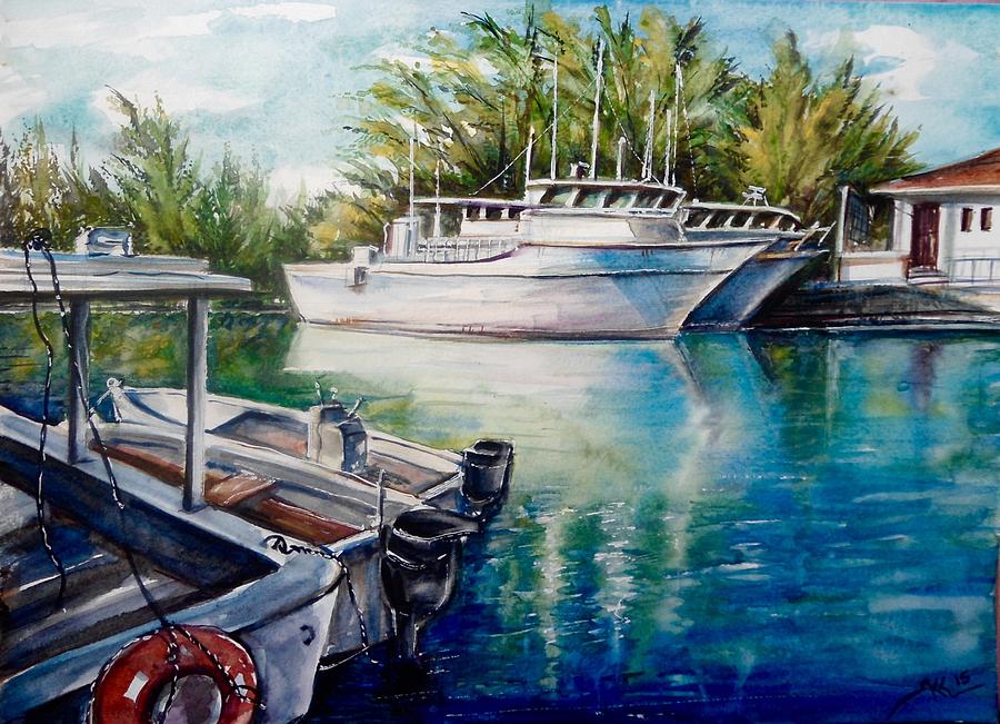 Coral Harbour 3 Painting by Katerina Kovatcheva