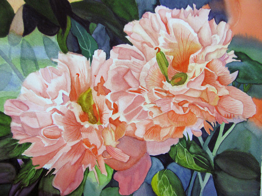 Coral Peony Painting by Karen Park | Fine Art America