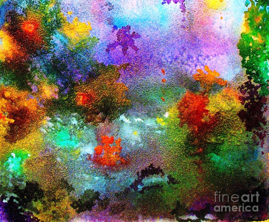 Fish Painting - Coral Reef Impression 1 by Hazel Holland