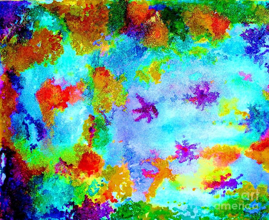 Coral Reef Impression 10 Painting by Hazel Holland