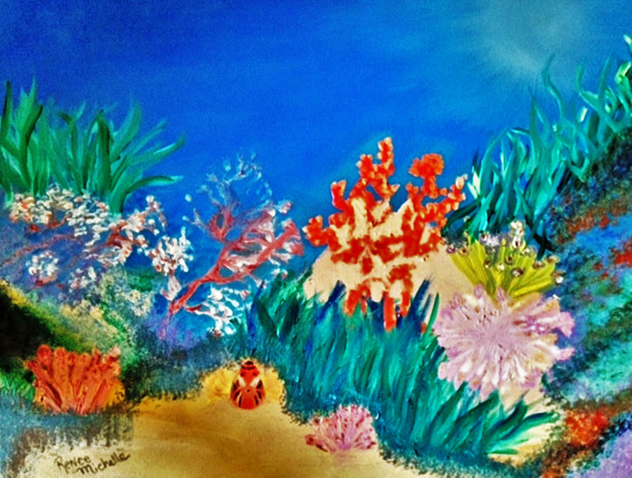 Coral Reef Painting by Renee Michelle Wenker