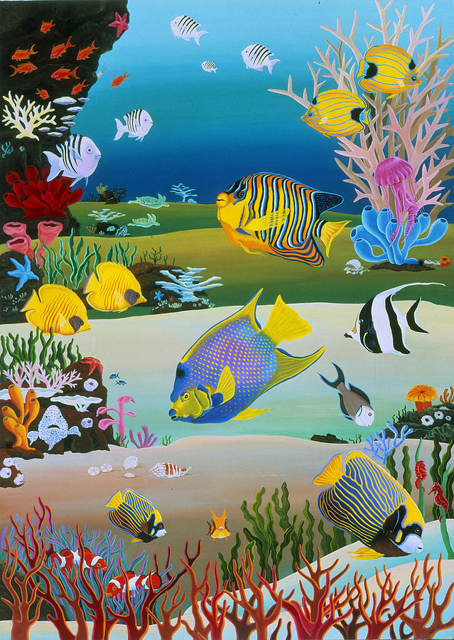 Coral Reef Too Painting by Raul Del Rio - Pixels