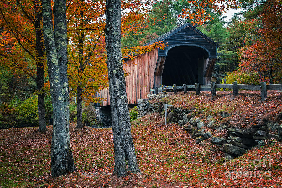 Corbin Covered Bridge Newport New Hampshire Photograph by Edward Fielding