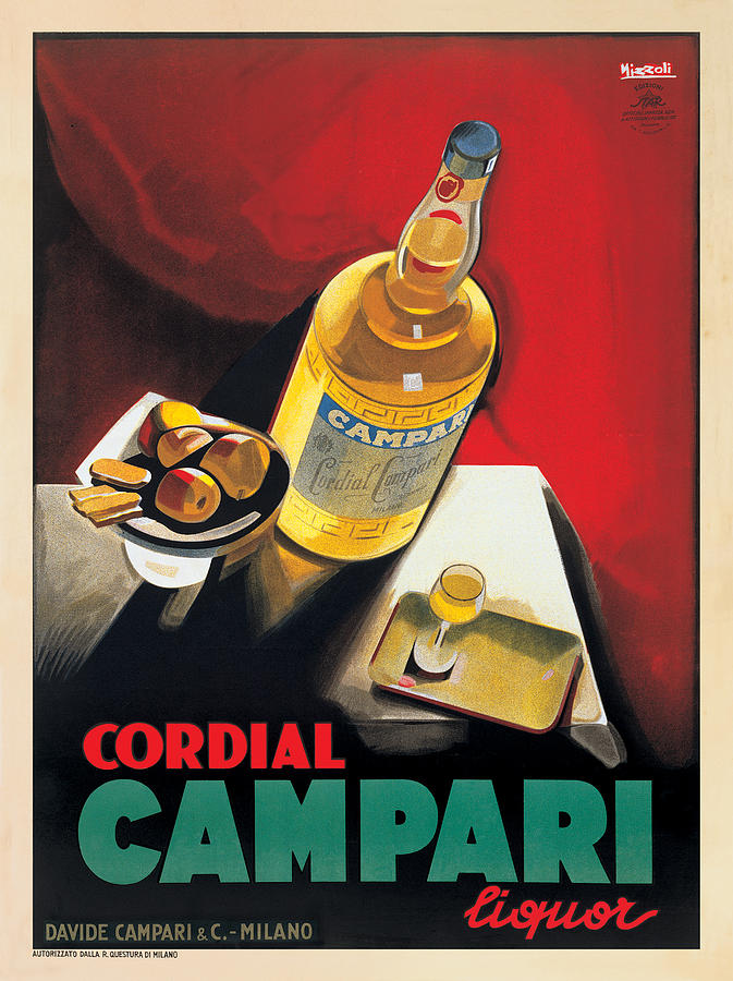 Cordial Campari Painting by Marcello Nizzoli