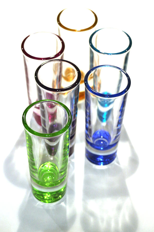 Cordial Photograph - Cordial glasses by Paul Thomas