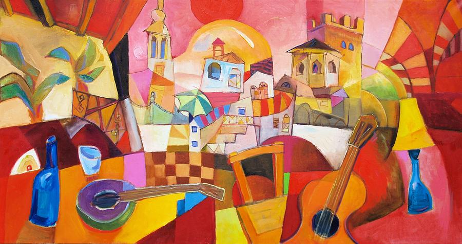 Summer Painting - Cordoba - time for flamenco by Miljenko Bengez