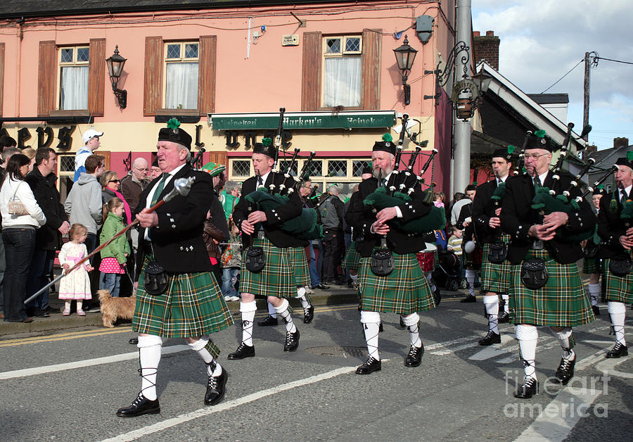 Musician Photograph - Corduff Pipe Band St Patricks Day Parade by Ros Drinkwater