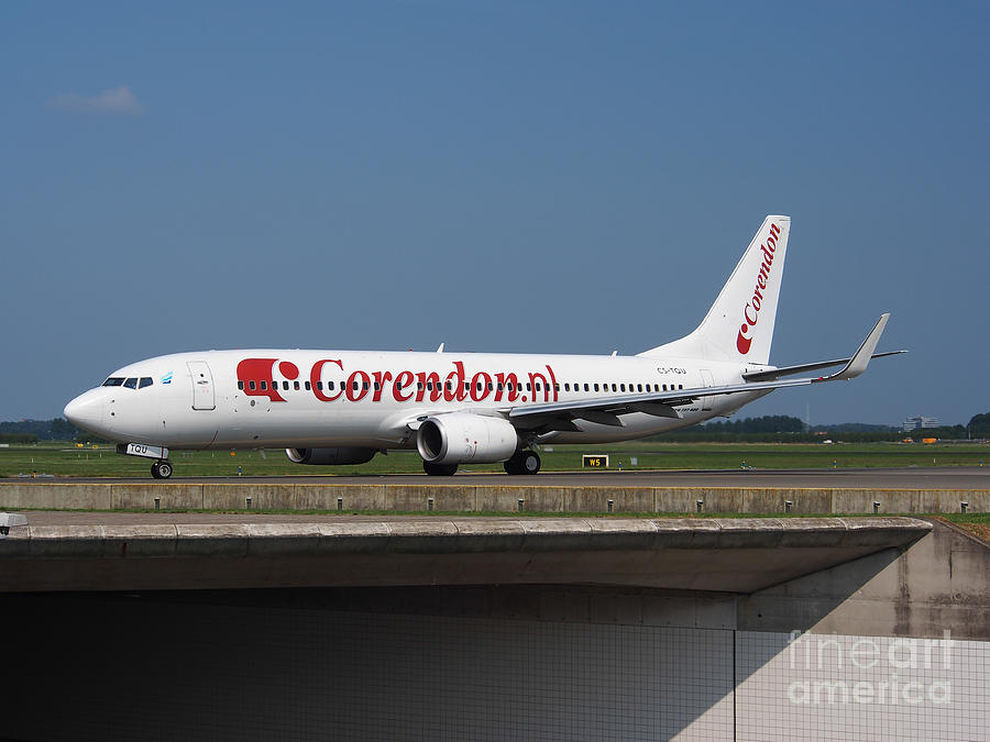 Transportation Photograph - Corendon Dutch Airlines Boeing 737 by Paul Fearn