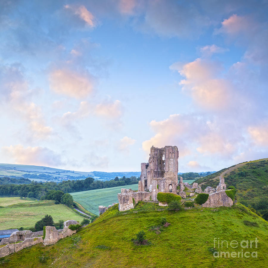 Architecture Photograph - Corfe Castle Dorset England by Colin and Linda McKie