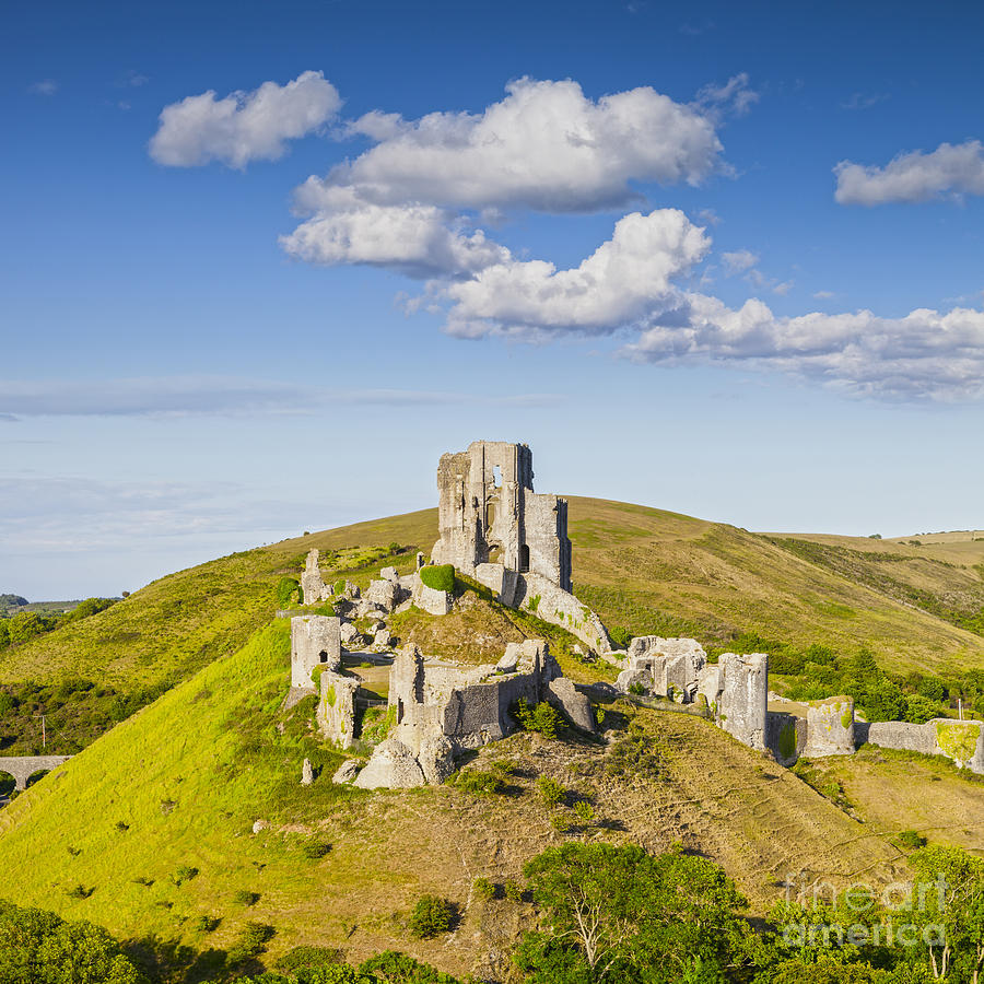 Corfe Castle Dorset England Square Photograph by Colin and Linda McKie
