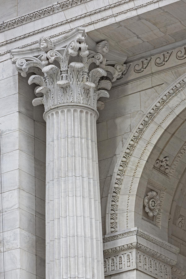 New York City Photograph - Corinthian Column Detail by Susan Candelario