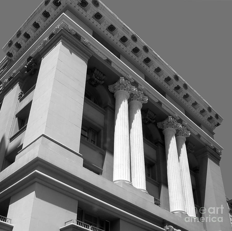 Greek Photograph - Corinthian Columns - Classical Architecture San Francisco by Connie Fox